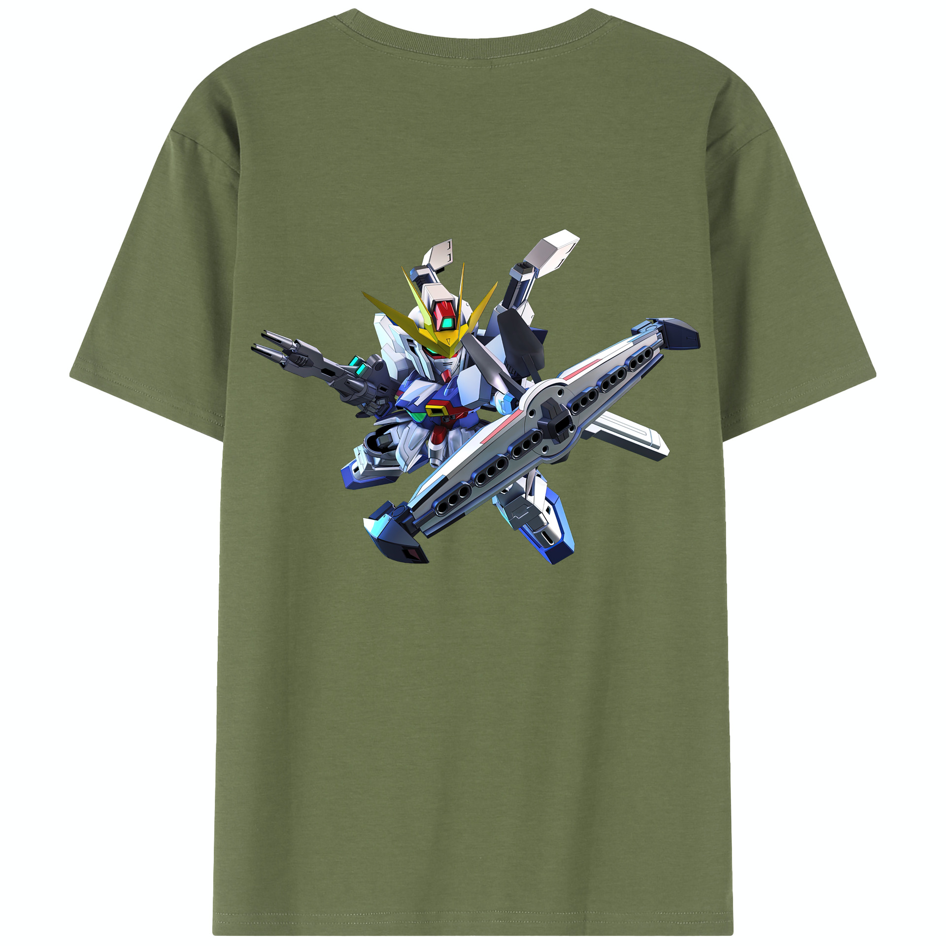 （画像用） 機動戦士ガンダム Mobile Suit Gundam 綿100％半袖Tシャツ（背面プリント）